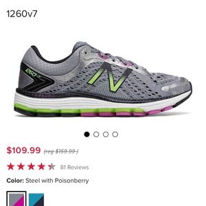 New Balance 1260 v 7 size 7.5 running shoe